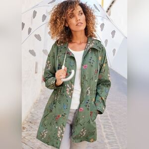 Cotton Traders Floral Ladies Raincoat, Size XXL